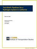 Cover page of Tech Brief: Pipelines for a Hydrogen System in California