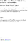 Cover page: Lattice Boltzmann modeling of the effective thermal conductivity for fibrous materials