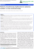 Cover page: Patterns of pulmonary dysfunction in asbestos workers: a cross-sectional study