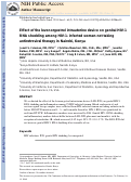 Cover page: Effect of the Levonorgestrel Intrauterine Device on Genital HIV-1 RNA Shedding Among HIV-1–Infected Women Not Taking Antiretroviral Therapy in Nairobi, Kenya