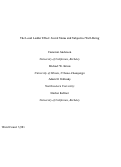 Cover page: The Local Ladder Effect: Social Status and Subjective Well-Being