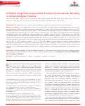 Cover page: A Plasma Long‐Chain Acylcarnitine Predicts Cardiovascular Mortality in Incident Dialysis Patients