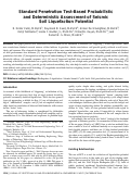 Cover page: Standard Penetration Test-Based Probabilistic and Deterministic Assessment of Seismic Soil Liquefaction Potential