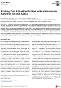 Cover page: Probing Cell Adhesion Profiles with a Microscale Adhesive Choice Assay