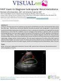 Cover page: FAST Exam to Diagnose Subcapsular Renal Hematoma