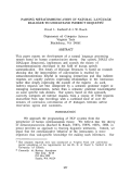 Cover page: Parsing Metacommunication in Natural Language Dialogue to Understand Indirect Requests