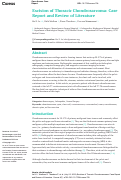 Cover page: Excision of Thoracic Chondrosarcoma: Case Report and Review of Literature