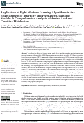 Cover page: Application of Eight Machine Learning Algorithms in the Establishment of Infertility and Pregnancy Diagnostic Models: A Comprehensive Analysis of Amino Acid and Carnitine Metabolism.