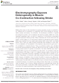 Cover page: Electromyography Exposes Heterogeneity in Muscle Co-Contraction following Stroke