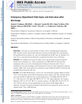 Cover page: Emergency Department Vital Signs and Outcomes After Discharge