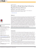 Cover page: Perception of Body Ownership Is Driven by Bayesian Sensory Inference