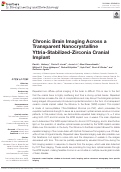 Cover page: Chronic Brain Imaging Across a Transparent Nanocrystalline Yttria-Stabilized-Zirconia Cranial Implant