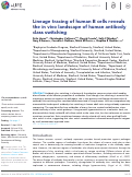 Cover page: Lineage tracing of human B cells reveals the in vivo landscape of human antibody class switching