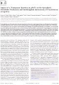 Cover page: Impact of a Transposon Insertion in phzF2 on the Specialized Metabolite Production and Interkingdom Interactions of Pseudomonas aeruginosa