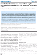 Cover page: Parasitic Infection Improves Survival from Septic Peritonitis by Enhancing Mast Cell Responses to Bacteria in Mice
