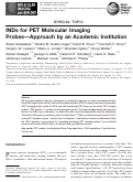 Cover page: INDs for PET Molecular Imaging Probes—Approach by an Academic Institution