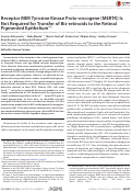 Cover page: Receptor MER Tyrosine Kinase Proto-oncogene (MERTK) Is Not Required for Transfer of Bis-retinoids to the Retinal Pigmented Epithelium.