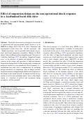 Cover page: Effect of suspension design on the non-operational shock response in a load/unload hard disk drive