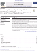 Cover page: Novel e-learning platform for orthopaedic training in LMICs: A descriptive review of the IGOT portal