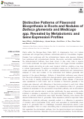 Cover page: Distinctive Patterns of Flavonoid Biosynthesis in Roots and Nodules of Datisca glomerata and Medicago spp. Revealed by Metabolomic and Gene Expression Profiles