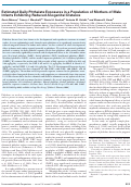 Cover page: Estimated Daily Phthalate Exposures in a Population of Mothers of Male Infants Exhibiting Reduced Anogenital Distance