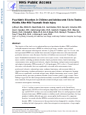 Cover page: Psychiatric Disorders in Children and Adolescents Six-to-Twelve Months After Mild Traumatic Brain Injury