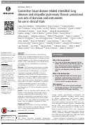 Cover page: Connective tissue disease related interstitial lung diseases and idiopathic pulmonary fibrosis: provisional core sets of domains and instruments for use in clinical trials