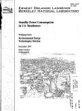 Cover page: Standby Power Consumption in U.S. Residences