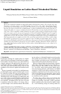 Cover page: Liquid Simulation on Lattice-Based Tetrahedral Meshes
