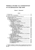 Cover page: Federal Income Tax Consequences of Incorporating the Firm