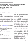 Cover page: Socioeconomic status and prostate cancer incidence and mortality rates among the diverse population of California