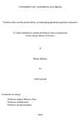 Cover page: Portfolio effect and the predictability of natural phytoplankton population dynamics