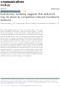 Cover page: Evolutionary modeling suggests that addictions may be driven by competition-induced microbiome dysbiosis.