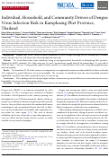 Cover page: Individual, Household, and Community Drivers of Dengue Virus Infection Risk in Kamphaeng Phet Province, Thailand.