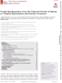 Cover page: Fungal Morphogenesis, from the Polarized Growth of Hyphae to Complex Reproduction and Infection Structures