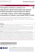 Cover page: Association of tobacco product use with chronic obstructive pulmonary disease (COPD) prevalence and incidence in Waves 1 through 5 (2013–2019) of the Population Assessment of Tobacco and Health (PATH) Study