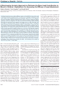 Cover page: A noninvasive isotopic approach to estimate the bone lead contribution to blood in children: Implications for assessing the efficacy of lead abatement