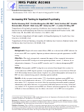 Cover page: Increasing HIV Testing in Inpatient Psychiatry