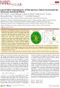 Cover page: Liquid Sulfur Impregnation of Microporous Carbon Accelerated by Nanoscale Interfacial Effects