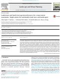 Cover page: Landowner and land trust agent preferences for conservation easements: Implications for sustainable land uses and landscapes