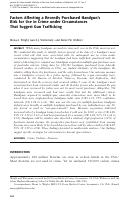 Cover page: Factors Affecting a Recently Purchased Handgun’s Risk for Use in Crime under Circumstances That Suggest Gun Trafficking