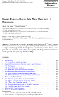 Cover page: Energy Dispersed Large Data Wave Maps in 2 + 1 Dimensions