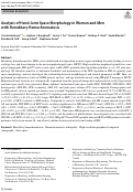 Cover page: Analysis of Hand Joint Space Morphology in Women and Men with Hereditary Hemochromatosis