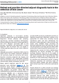 Cover page: Patient and provider-directed adjunct diagnostic tools in the detection of skin cancer