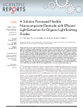 Cover page: A Solution Processed Flexible Nanocomposite Electrode with Efficient Light Extraction for Organic Light Emitting Diodes