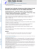 Cover page: Disrupted Care Continuity: Testing Associations between Social Networks and Transition Success for Children with Autism