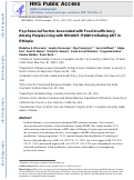 Cover page: Psychosocial Factors Associated with Food Insufficiency Among People Living with HIV/AIDS (PLWH) Initiating ART in Ethiopia