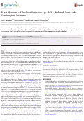 Cover page: Draft Genome of Janthinobacterium sp. RA13 Isolated from Lake Washington Sediment