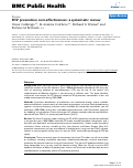 Cover page: HIV prevention cost-effectiveness: a systematic review