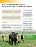 Cover page of Efficacy of selenium supplementation methods in California yearling beef cattle and resulting effect on weight gain